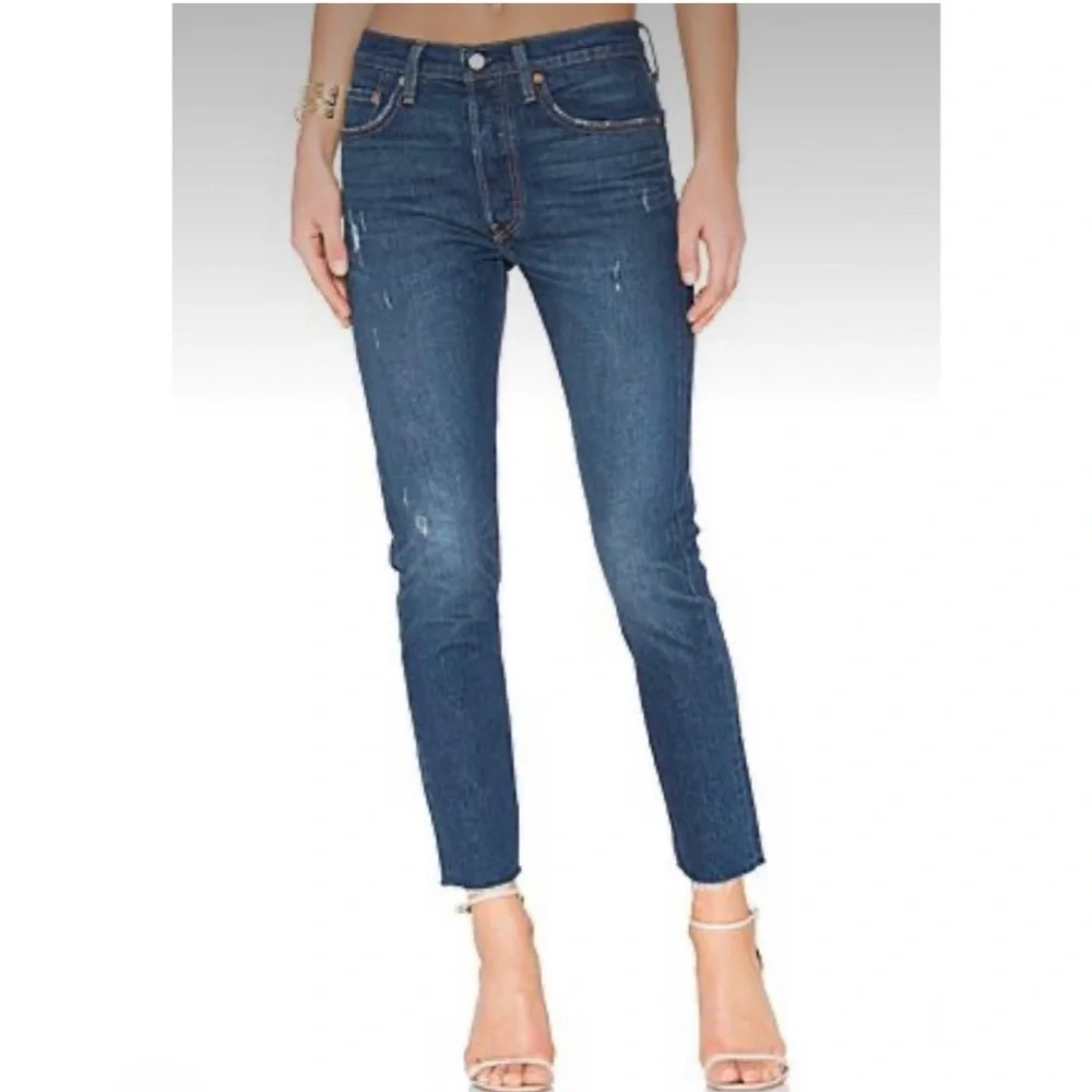 Levi’s 501 S Song For Forever Button Fly Skinny Distressed Original Fit - Picture 2 of 9
